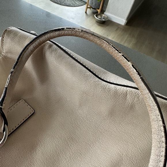 Michael Kors Vanilla Cream Hamilton Padlock Shoulder Bag Tote - Picture 7 of 8